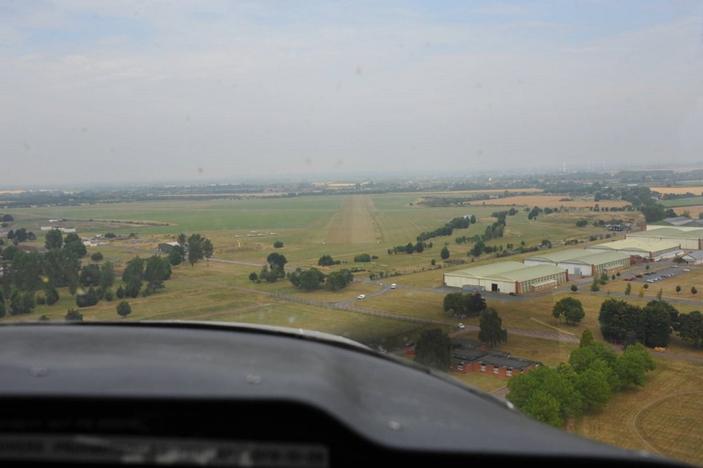 On short finals at RAF Henlow