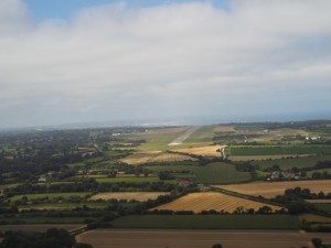 Turning final for a slightly murky R28 at Cherbourg